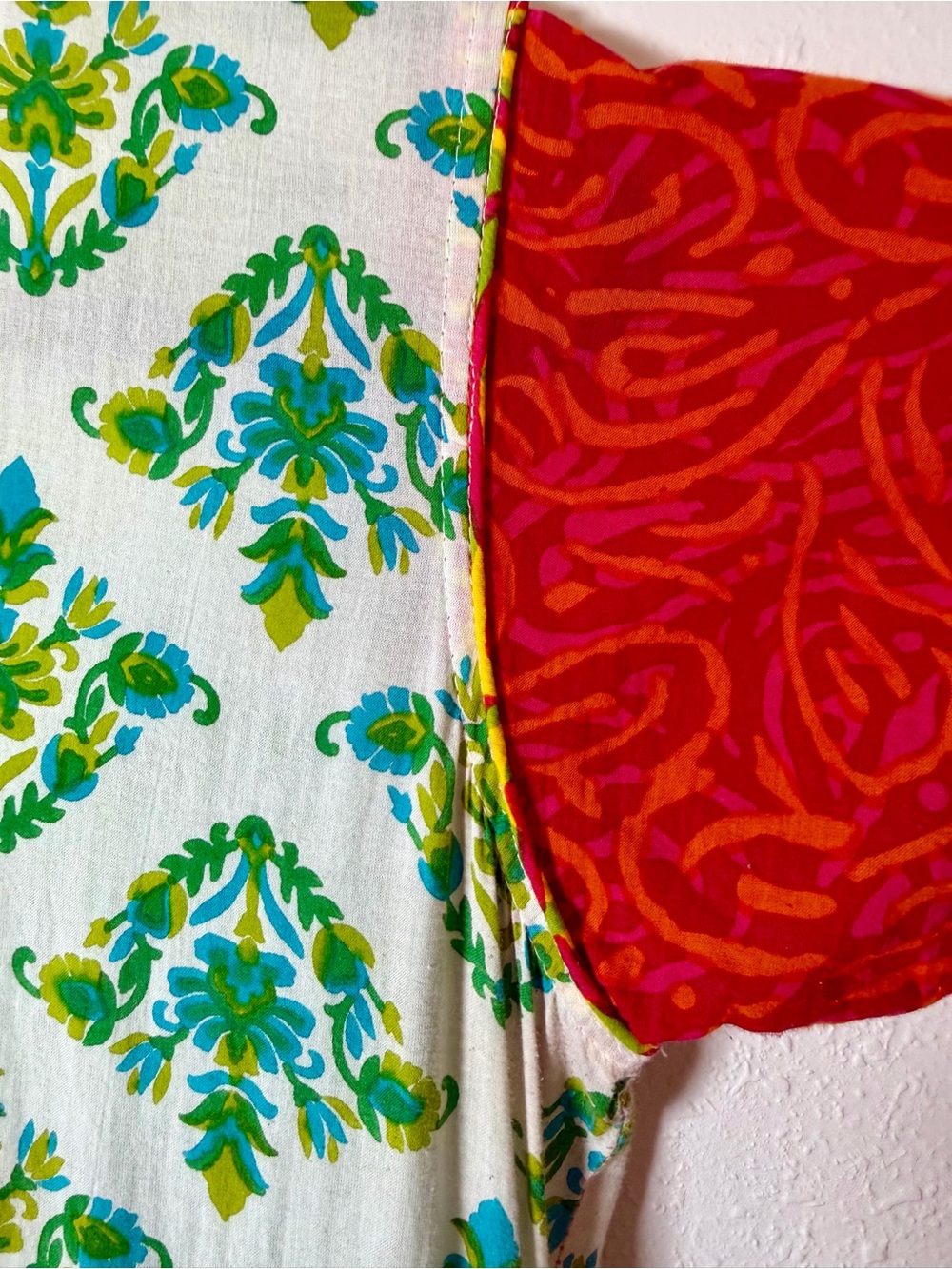 RAV-E Colorful Tiered Midi Dress XL Boho Art to Wear Button Front Resort - Picture 14 of 15